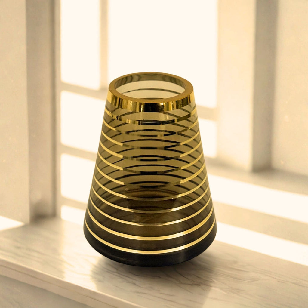 طقم فازات زجاج قطعتين