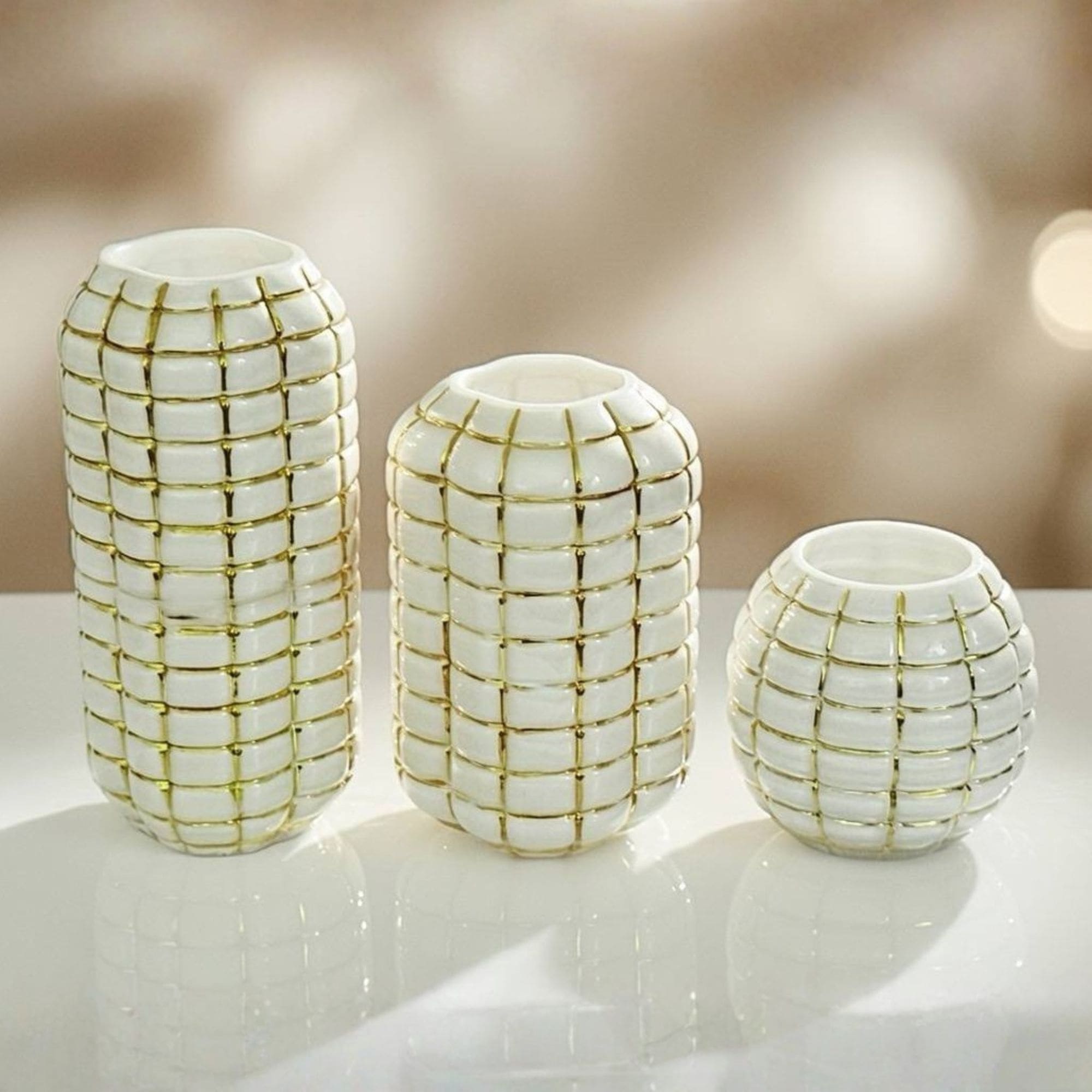 طقم فازات زجاج – 3 قطع