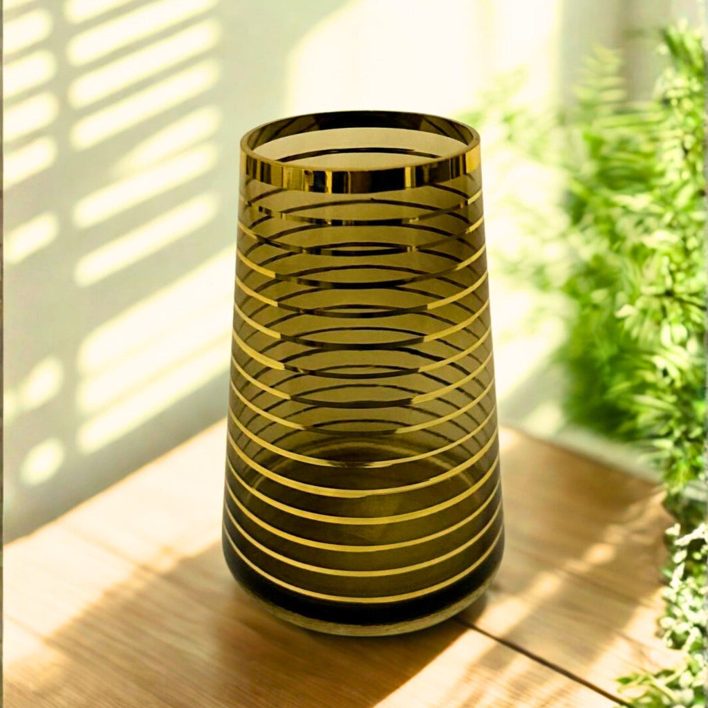 طقم فازات زجاج قطعتين