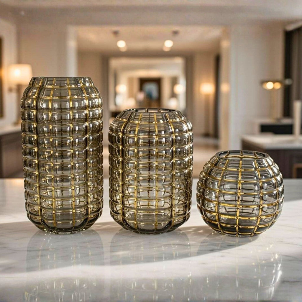 طقم فازات زجاج – 3 قطع