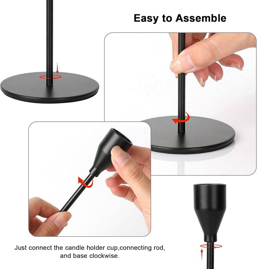 طقم شمعدان ثلاثي – 3 قطع